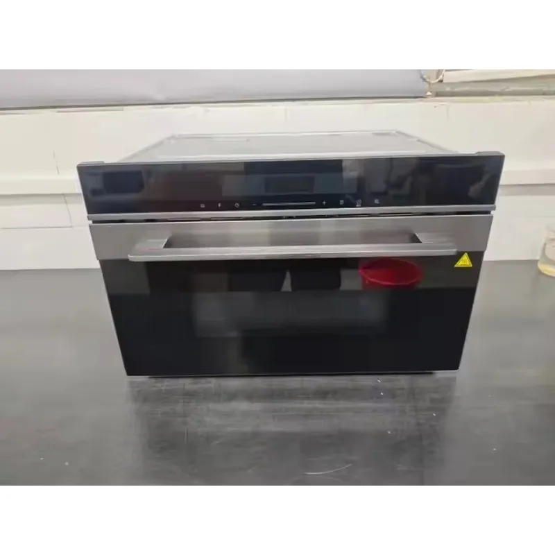 24 Inch 60 cm Built-in 34 L Microwave and 72 L Steam Oven Set, Touch Control, Black Microwave and Oven