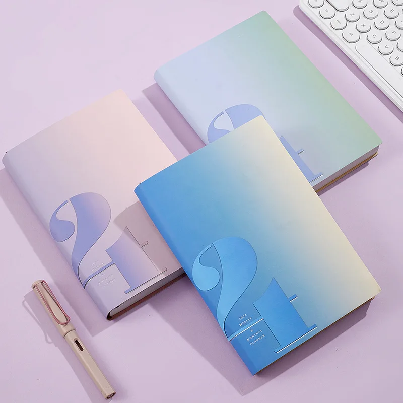 2024 Calendar Notebook Self disciplined Notebook Work Plan Time Management Efficiency Manual Printed Logo notepads  school