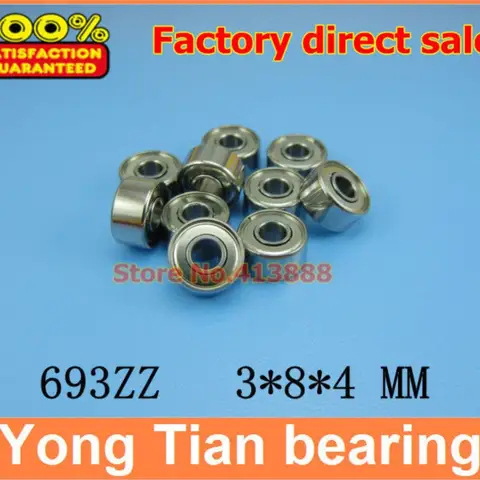 NBZH 얇은 벽 깊은 홈 볼 베어링, 고품질 ABEC-5 Z3V3, 693ZZ, S693ZZ, 3*8*4mm, 1 개