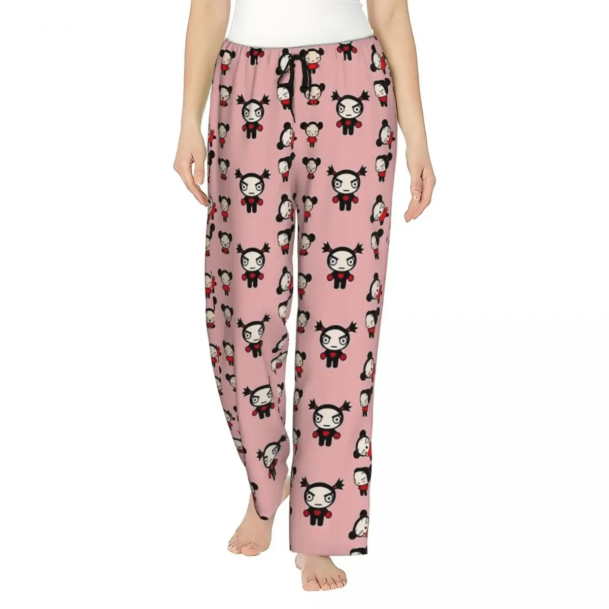Custom Pucca Women Pajama Pants Lounge Sleep Sleepwear Bottoms with Pockets