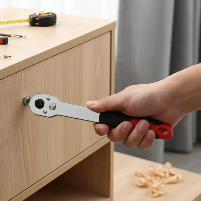 1/4inch Ratchet Wrench Reversible Ratchet Quick Releases 1/4 Ratchet Handle For Home Improvement Auto Repair