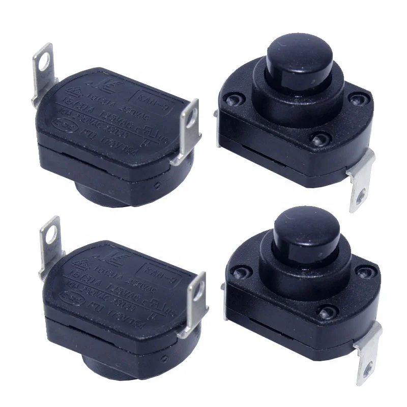 DC 30V 1A Black On Off Mini Push Button Switch for Electric Torch