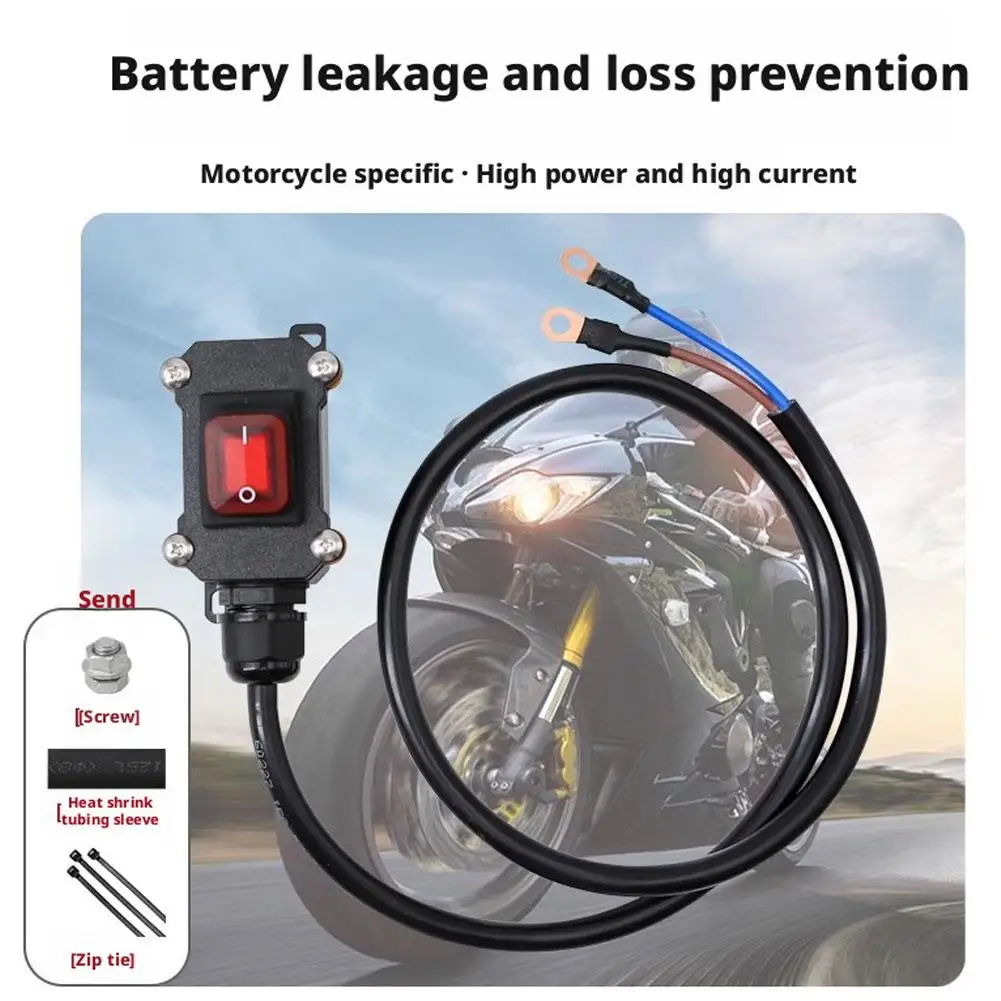 12V Motorcycle Battery Disconnect Switch Battery Disconnector Isolator Cut Off Switch Kit For Universal Motorcycle Battery image 4