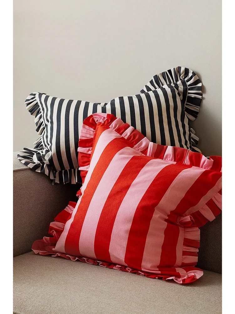 

H&M 2025 New Home Square Ruffle Pillowcase Home Textile Products Cotton Material Soft Cozy Decorative Cuion Covers