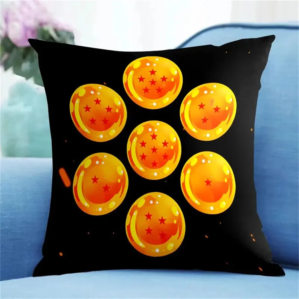 Dragon Ball Super Saiyan Goku Kissenbezug - Anime-Fan-Favorit Dekokissenhülle für Schlafzimmer & Wohnzimmer Dekoration