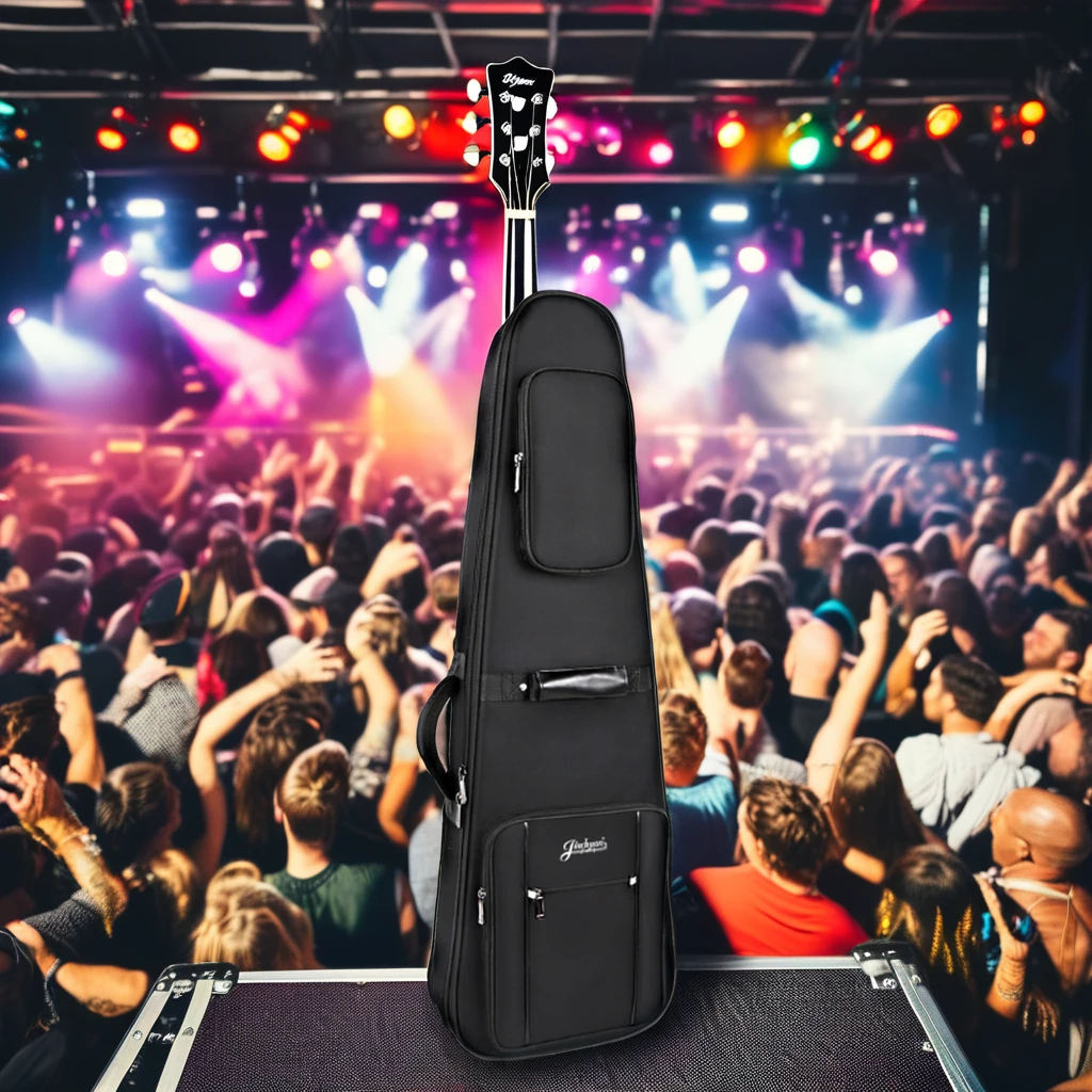 Wholesale Oxford Material Portable Musical Instrument Performance Case for Acoustic and Electric Guitar