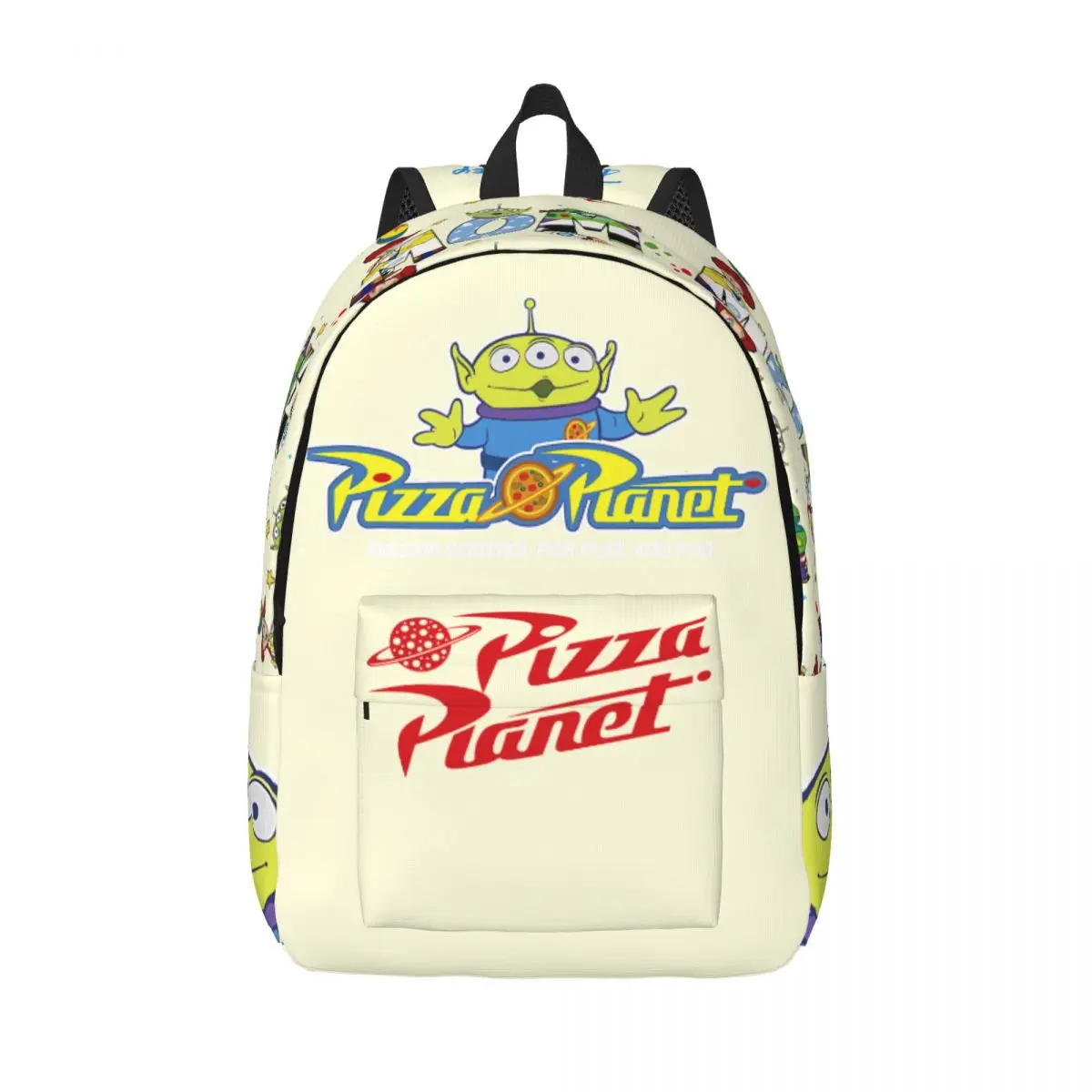 Lightweight Pizza Planet Storage Bag Camping Zipper Closure Disney Toy Story Andy Film High School Students Schoolbag Gift