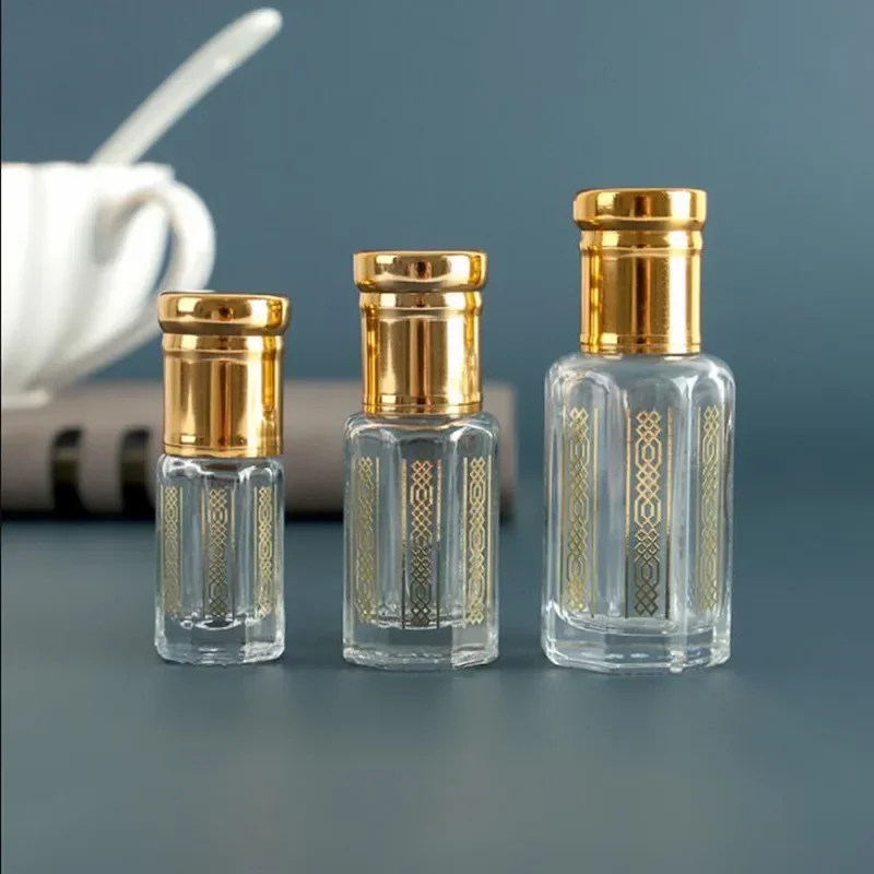 

Wholesale3/6/12ml Perfum Bottles Essence Oil Dropper Bottles Massage Oil Essence Bottle Gilding Glass Lipgloss Rall-on Bottles