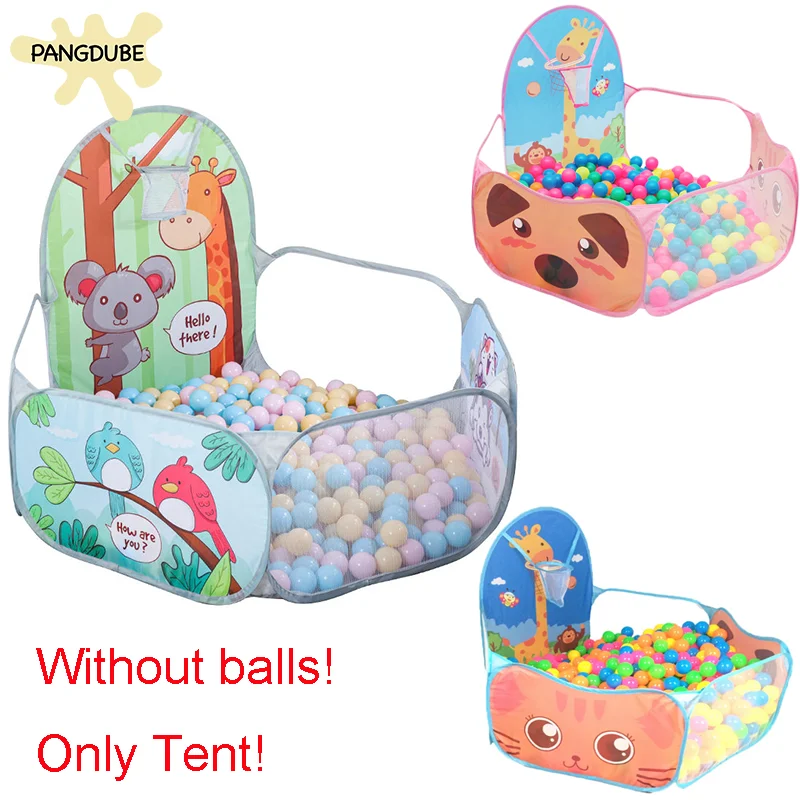 PANGDUBE Tienda de campaña de juguete para bebés, tiendas de campaña para niños, piscina seca plegable para bebés, parque infantil para bebés con cesta, tienda para niños (sin bolas)