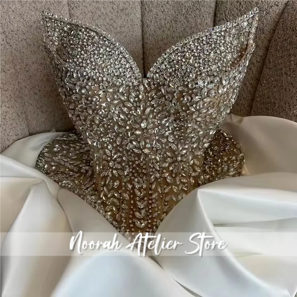 أرجواني لامع بكتف واحد المملكة العربية السعودية ترتر لؤلؤ فساتين سهرة فاخرة 2025 ثوب زفاف فساتين حفلة موسيقية فستان مخصص