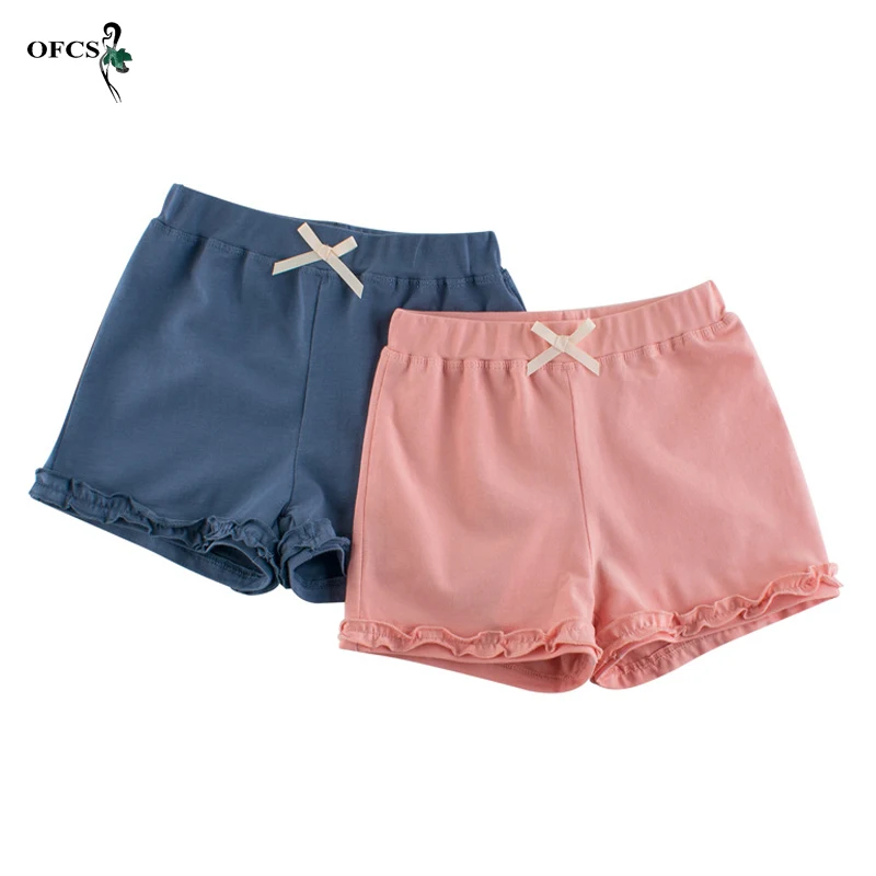 Summer Children's Shorts Solid Hot Selling Kids Short Trousers 1 2 Pcs/Lot Package Sale Lace High Quality Kids Leggings For 3-10