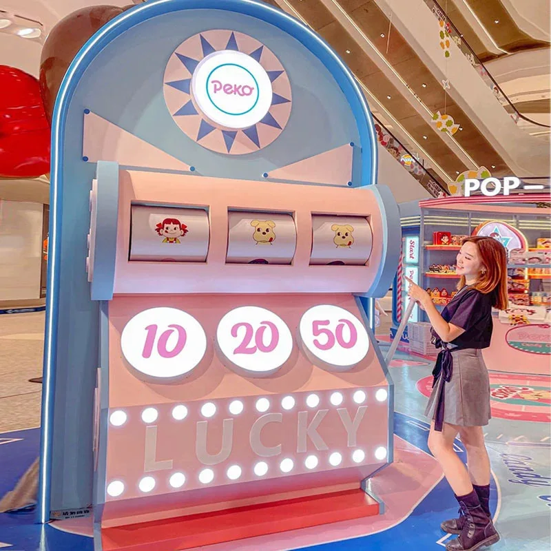 Internet celebrity pull bar machine activity warm-up props large game machine joystick interactive device playground equipment