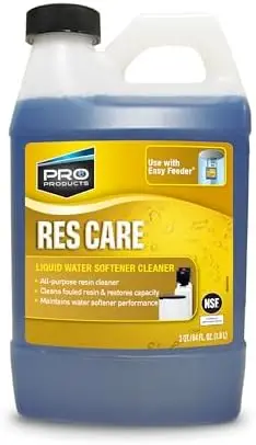 

Pro Products Res Care Liquid Water Softener Cleaner – 64 oz Universal Hard Water System Cleaner, Unscented
