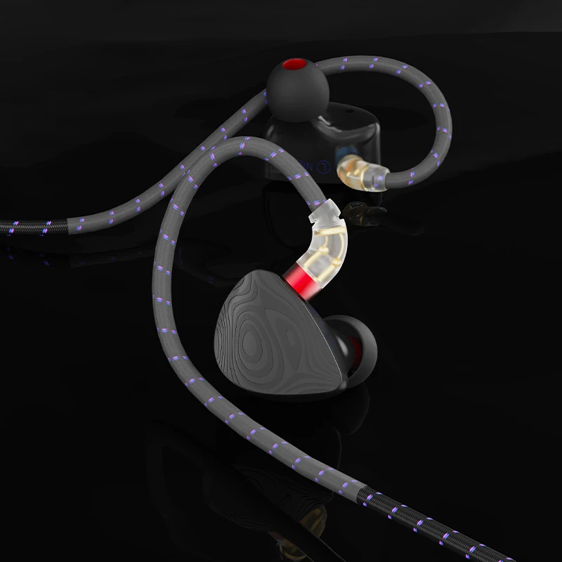 CVJ Night Elf Dual-Channel 3 Dynamic Driver In-Ear HIFI Headphones High-Quality Earbuds with High-Quality Silver-Plated Cable