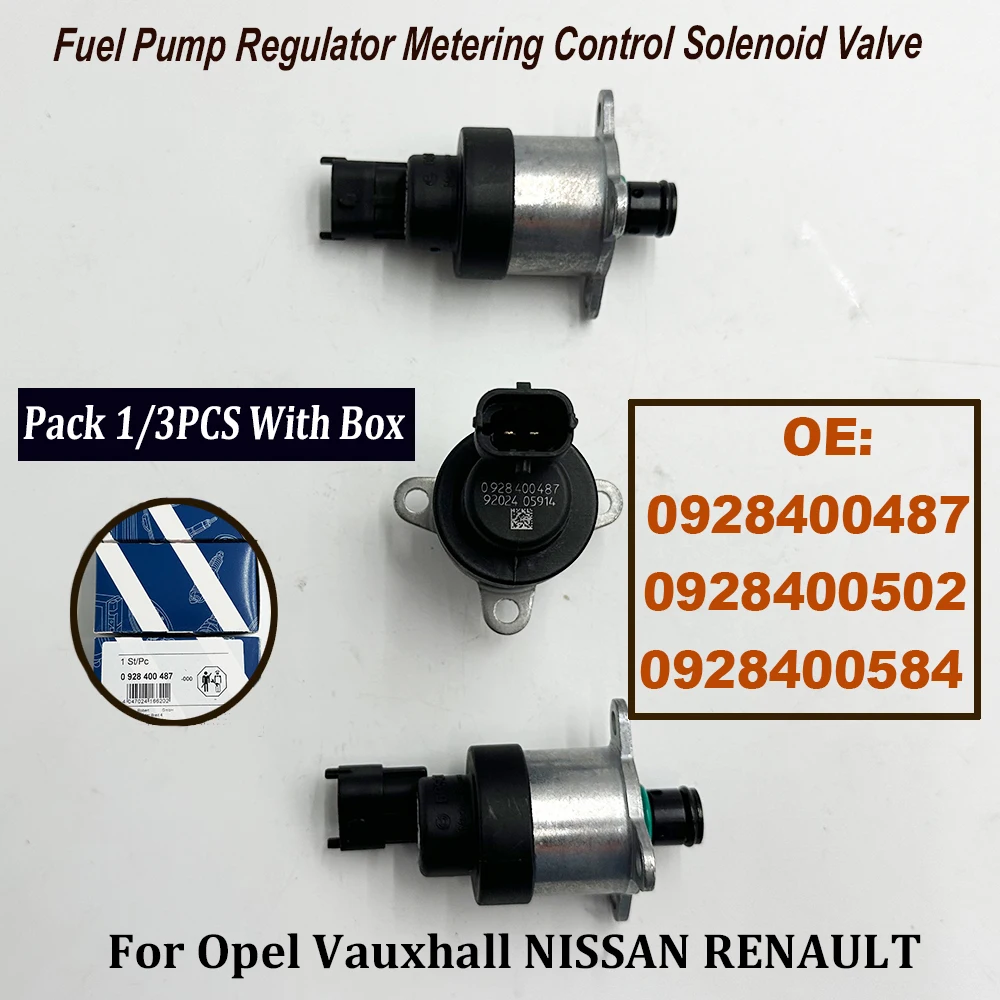 

NEW 1/3PCS 0928400487 Fuel Pump Regulator Control Valve 928400487 For R-enault V-auxhall O-pel Nissann 0928400584 0928400502