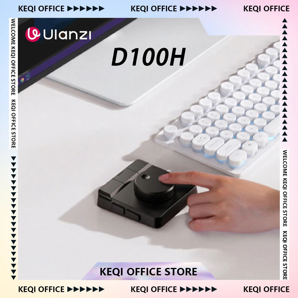 Ulanzi D100H Dial Creative Controller Infinite Knob Studio Intelligent RGB Systems Wireless Desktop Feedback Video Assistant