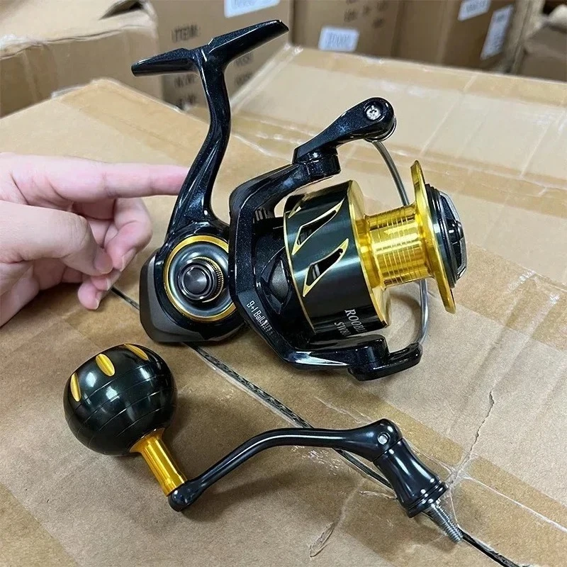 For 5.1:18000HG Sea Saltwater Spinning Reel Sea Fishing Carrete De Pesca Reels for Trolling and Bait Casting