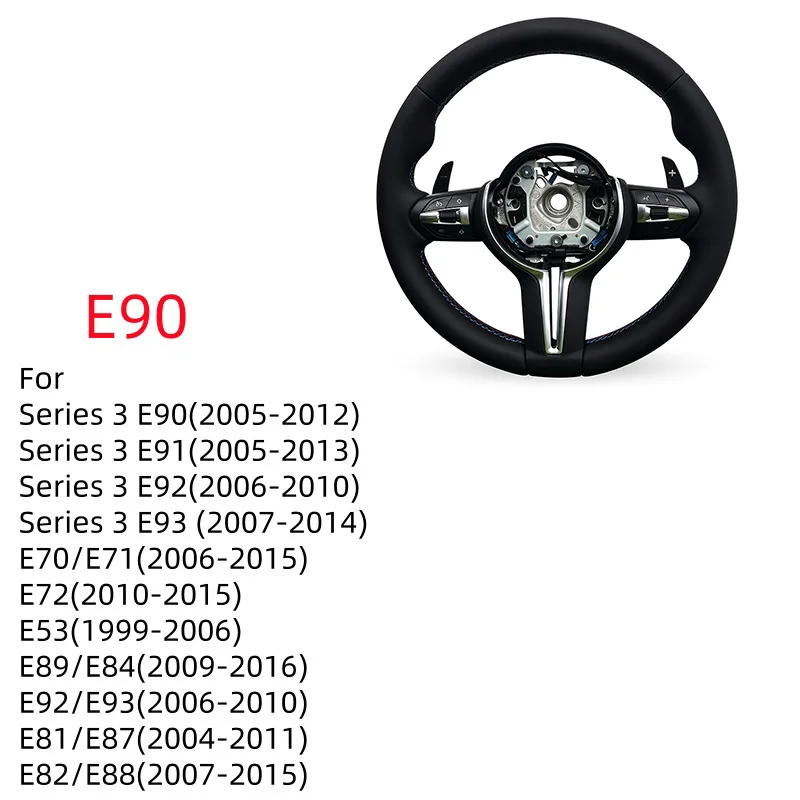 Antislip lederen stuurwiel voor BMW 1 Serie X5 X6 E70 E90 F30 F10 F20 F21 F31 F34 F32 F33 F36 F80