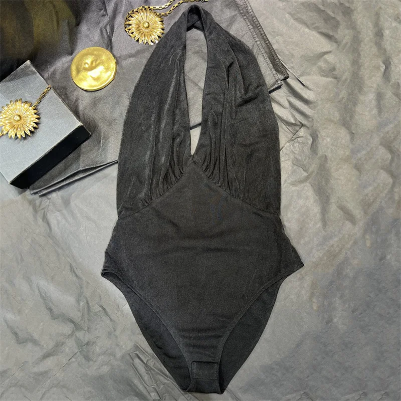 

Bodysuit women 2025 Winter New elastic knitted slim fit sleeveless top Sexy backless women's corset women's vest Women's bodice