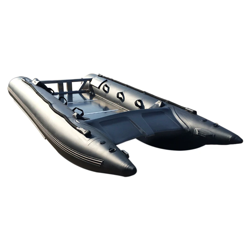 2024 حار بيع 6-شخص سباق قارب ألومنيوم قابل للنفخ عالية السرعة Catamaran الرعد قارب القط المطاط 410 سنتيمتر كاياك للبيع