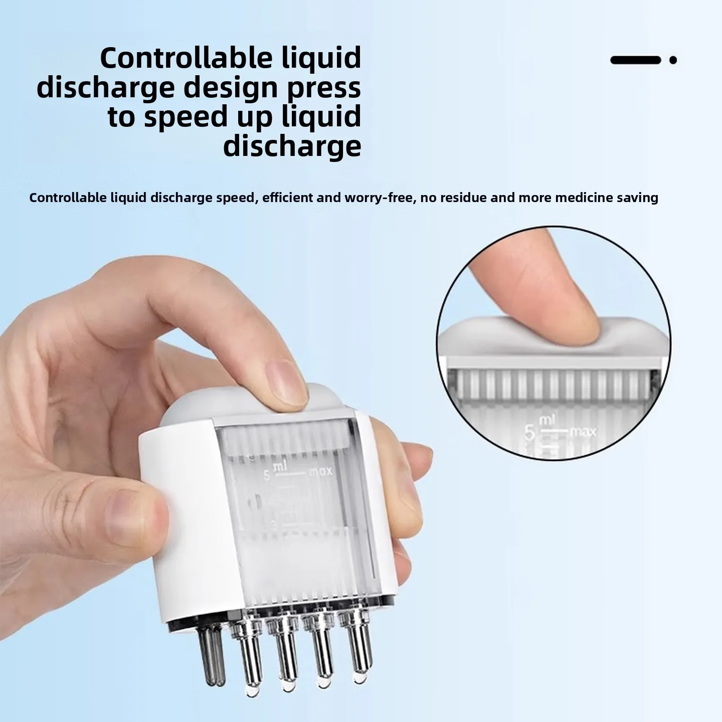 Electric Minoxidil Scalp Applicator Roller Massage Comb Red Light Liquid Serum Distribution for Hair Root Daily Care 두피 도포기