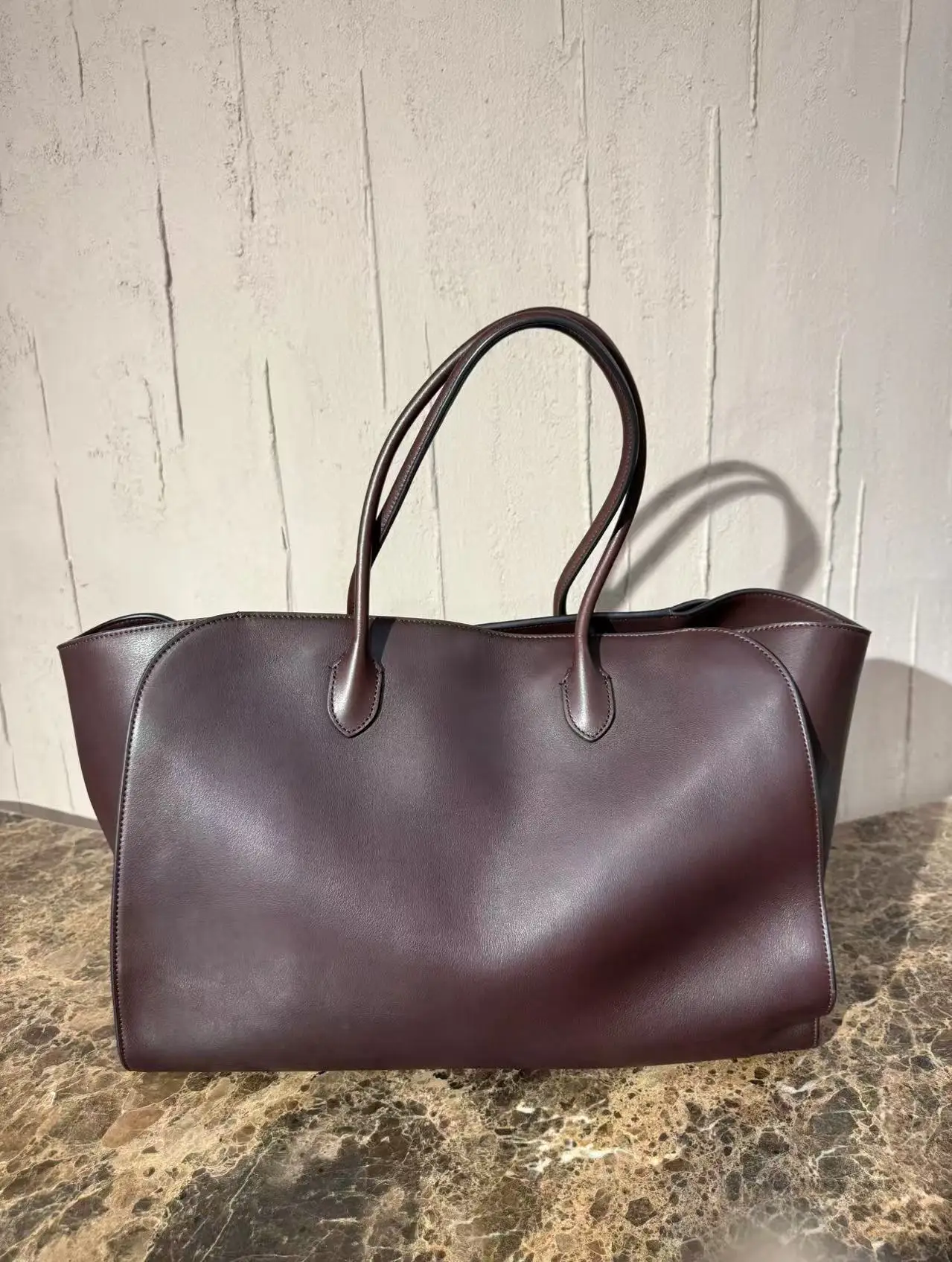 

Tote Bag High Quality Genuine Leather Large Capacity Marlo 17/14 Shoulder Bag Handbag Soft Cowhide Casual Suede Women's Bag