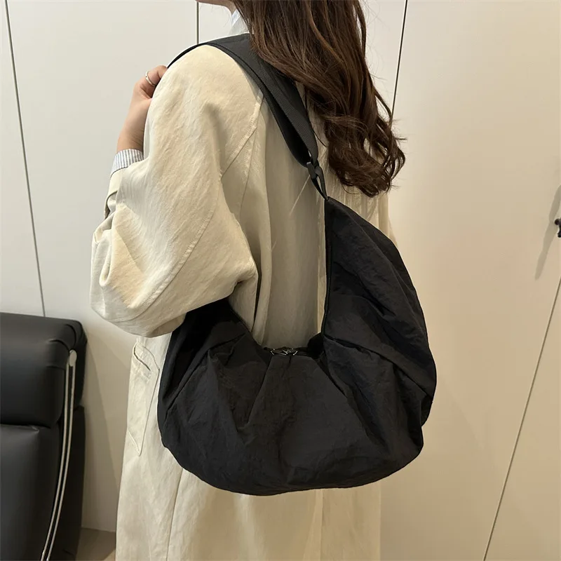 حقائب كروس ذات سعة كبيرة للنساء والرجال، حقائب كتف كاجوال عصرية، حقائب هوبو كاجوال ومتعددة الاستخدامات للتنقل اليومي #4