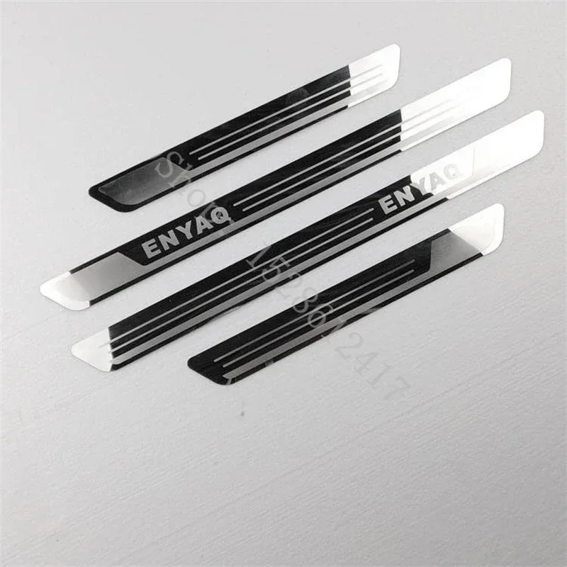 

For SKODA ENYAQ iV 2021 2022-2024 Door Sill Scuff Plate Trim Auto Protector Stainless Steel Styling Sticker Car Accessories