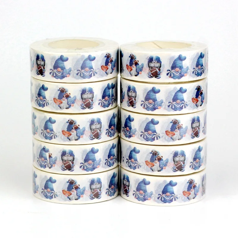 

NEW Bulk 10PCS./Lot Decorative Rugby Sports Gnome Washi Tapes for Scrapbooking Journal Adhesive Masking Tape Cute Stationery