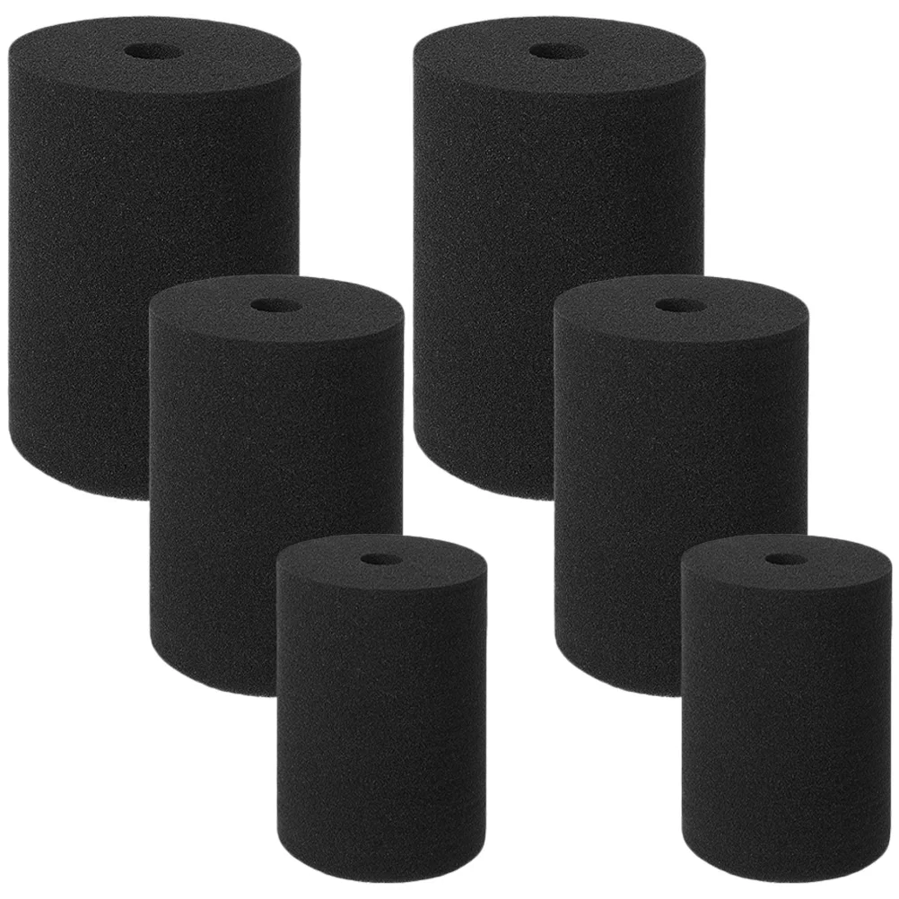 

6pcs Rotating Sponge Turner Black Cylinder 120x80x12mm 120x90x19mm 110x75x19mm Cup Turner Inserts Reusable Silicone for