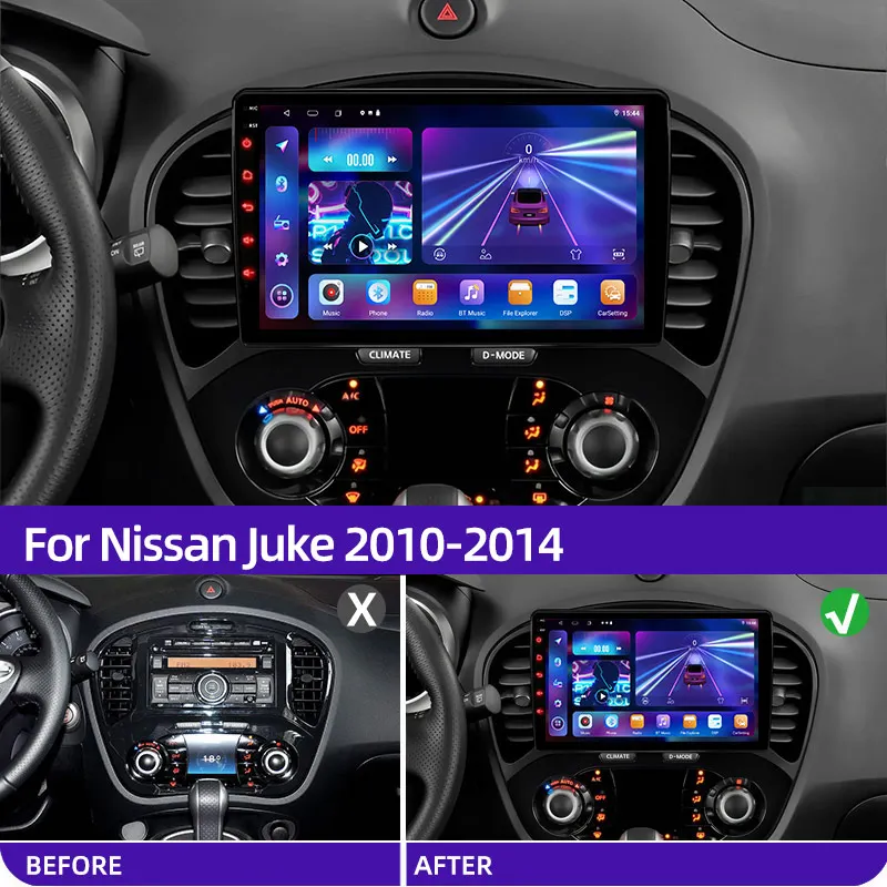 Auto Android 12 QLED 8Core Radio Lettore Video Multimediale Per Nissan Juke YF15 2010-2014 2 din Carplay Android auto GPS unità principale