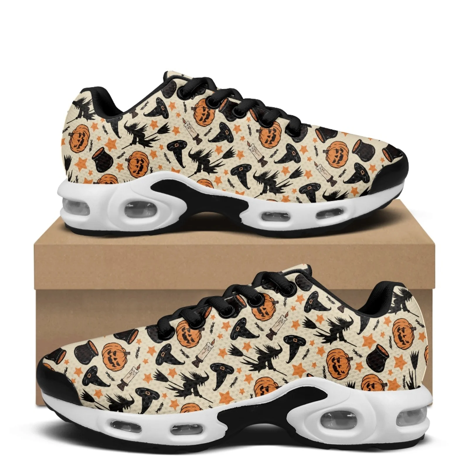 PENSTROLL Pumpkin Candle Modern Soft Sole Walking Shoes Tennis Fashion Sneakers for Mens Comfort Tennis Sneakers