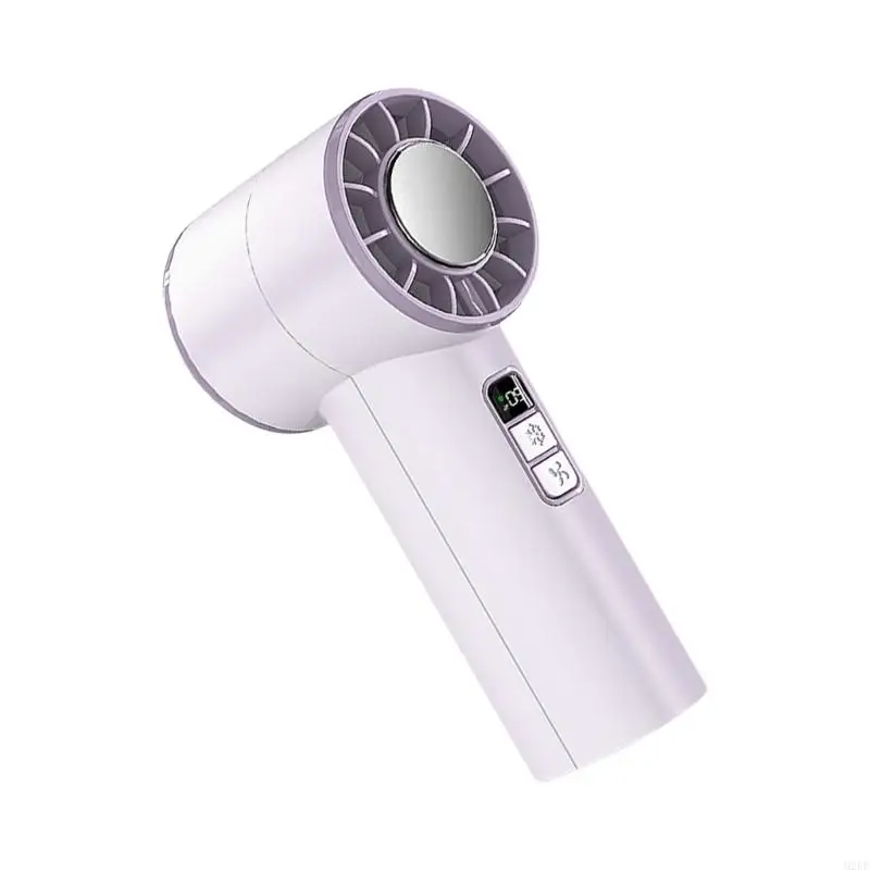 2025 شاشة رقمية USB جديدة قابلة لإعادة شحنها مروحة كهربائية محمولة مع مروحة تبريد محمولة للسرعة القابلة للتعديل للمكتب أو