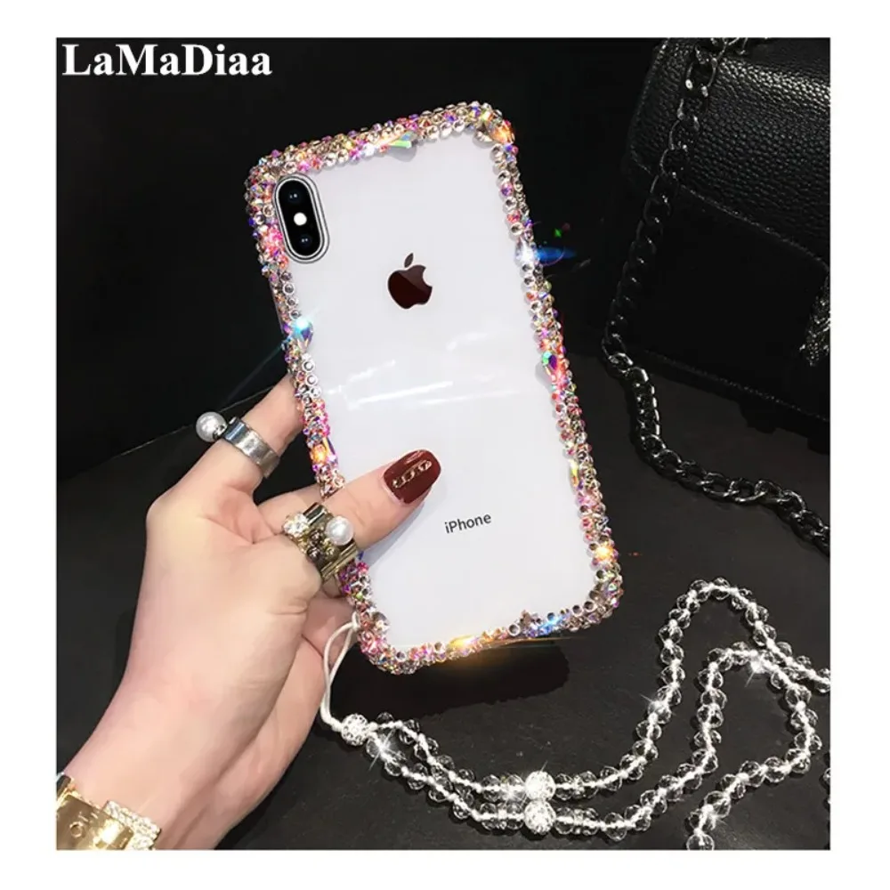 Phone case with crystal rhinestone and Diamond for Xiaomi Redmi 13, Note 12 pro plus, note 14, 10 Pro Max, luxury