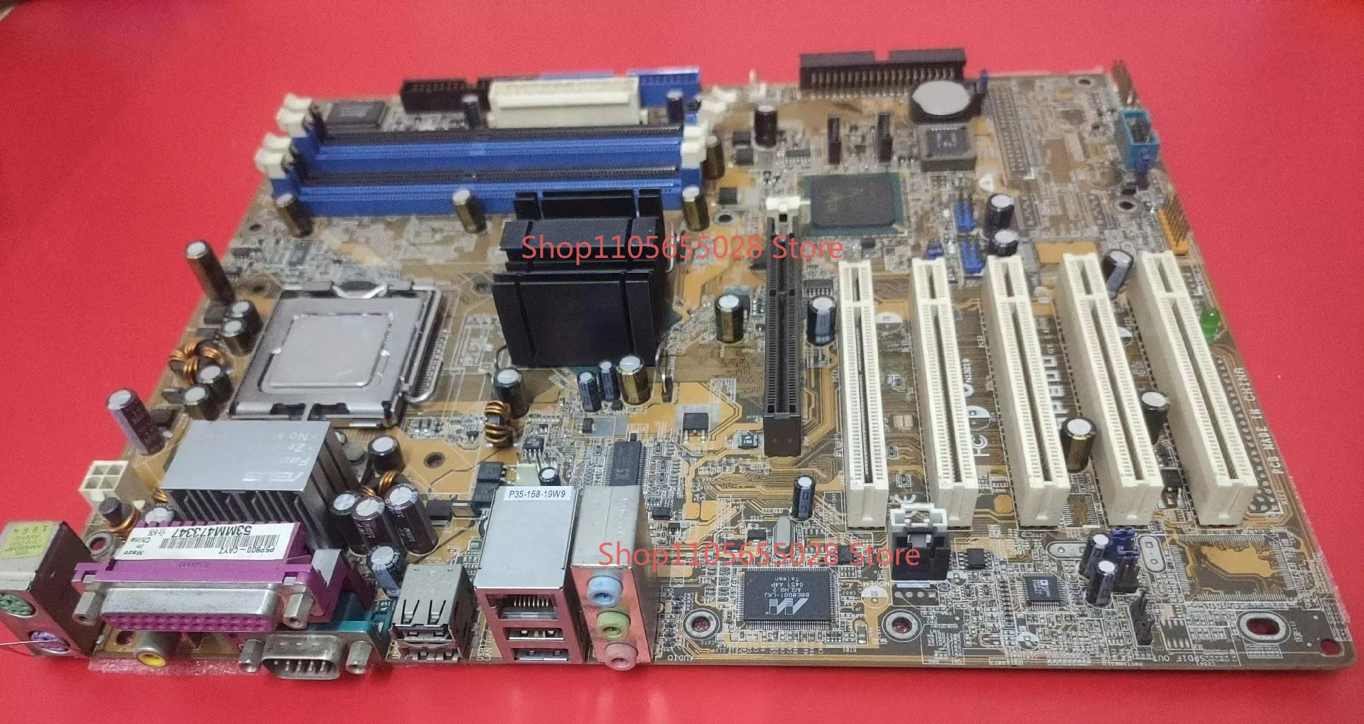 For ASUS P5P800 Main Board 775 Pins 4 DDR Memory Slots 5 PCI Slots, Industrial Control Board