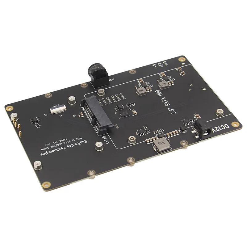 

A13E-X1008 2,5-дюймовый SATA HDD/SSD + 3,5-дюймовый SATA HDD Shield Карта расширения Pcie для Raspberry Pi 5