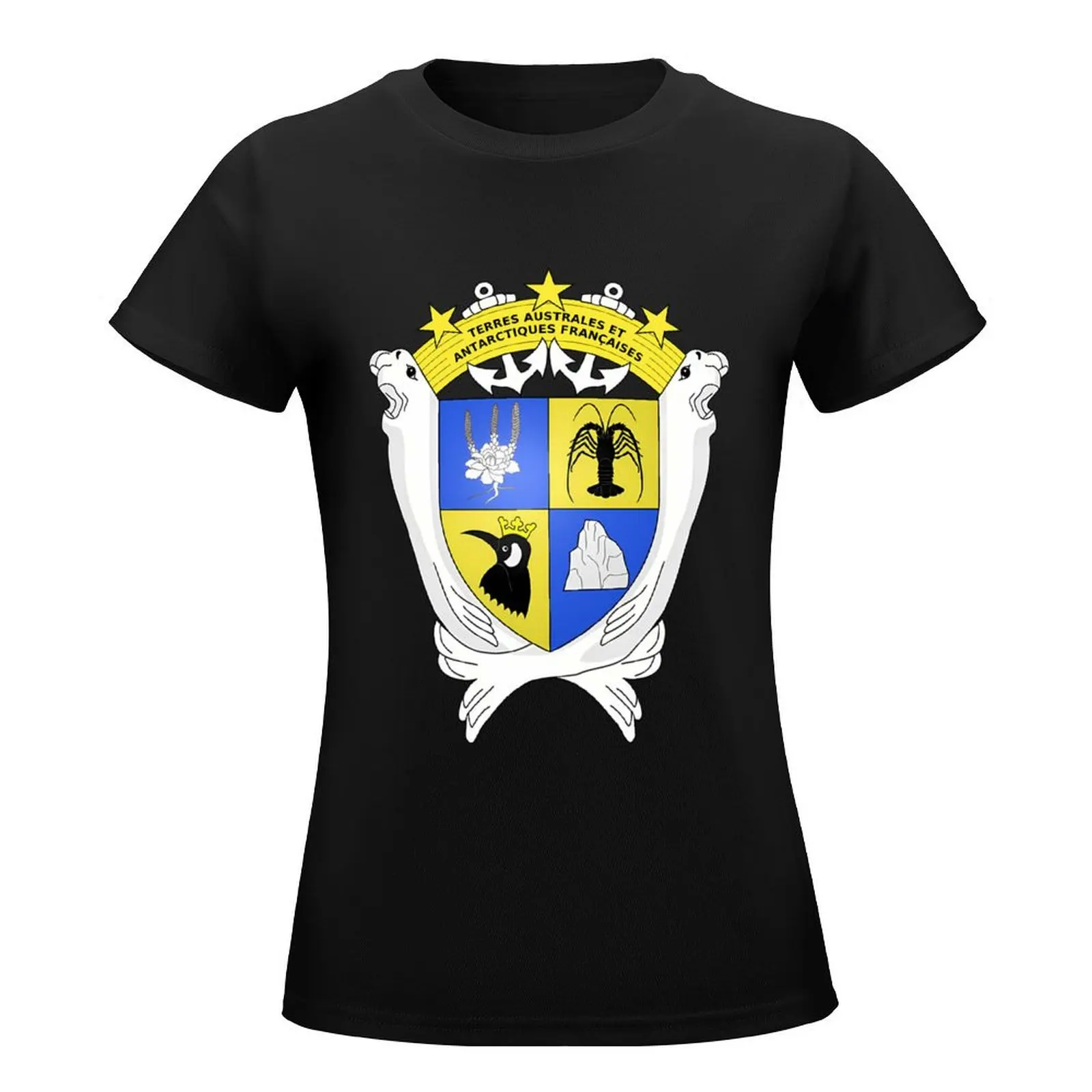 Coat of Arms of French Southern and Antarctic Lands \t T-Shirt cute tops tops T-shirt Women