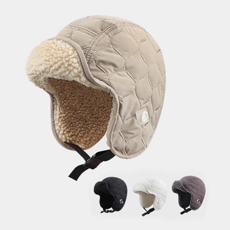 49MF Furry Warm Plush Earflap Hat Winter Driving Trapper Hat for Sweet Girls