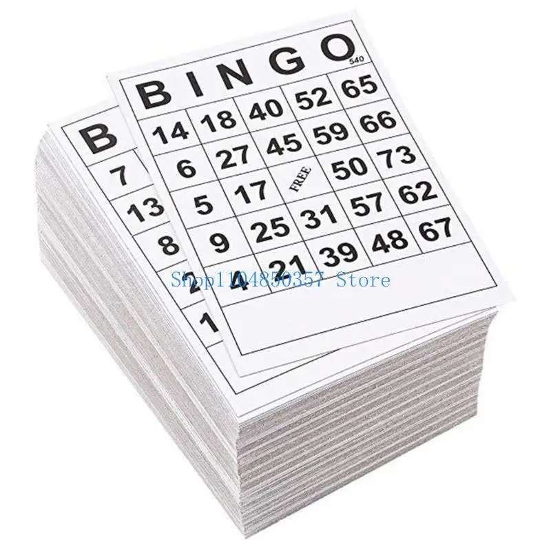 

60 Pcs Bingos Game Cards With Unique Number Non-repetitive Family Bingos Game Cards Disposable Party Table Games Cards