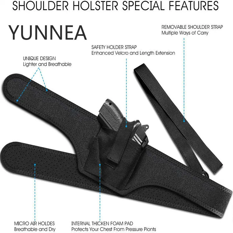 Diving Material Holster Neoprene Shoulder Concealed Underarm Holster Multifunctional Outdoor Tactical Belt