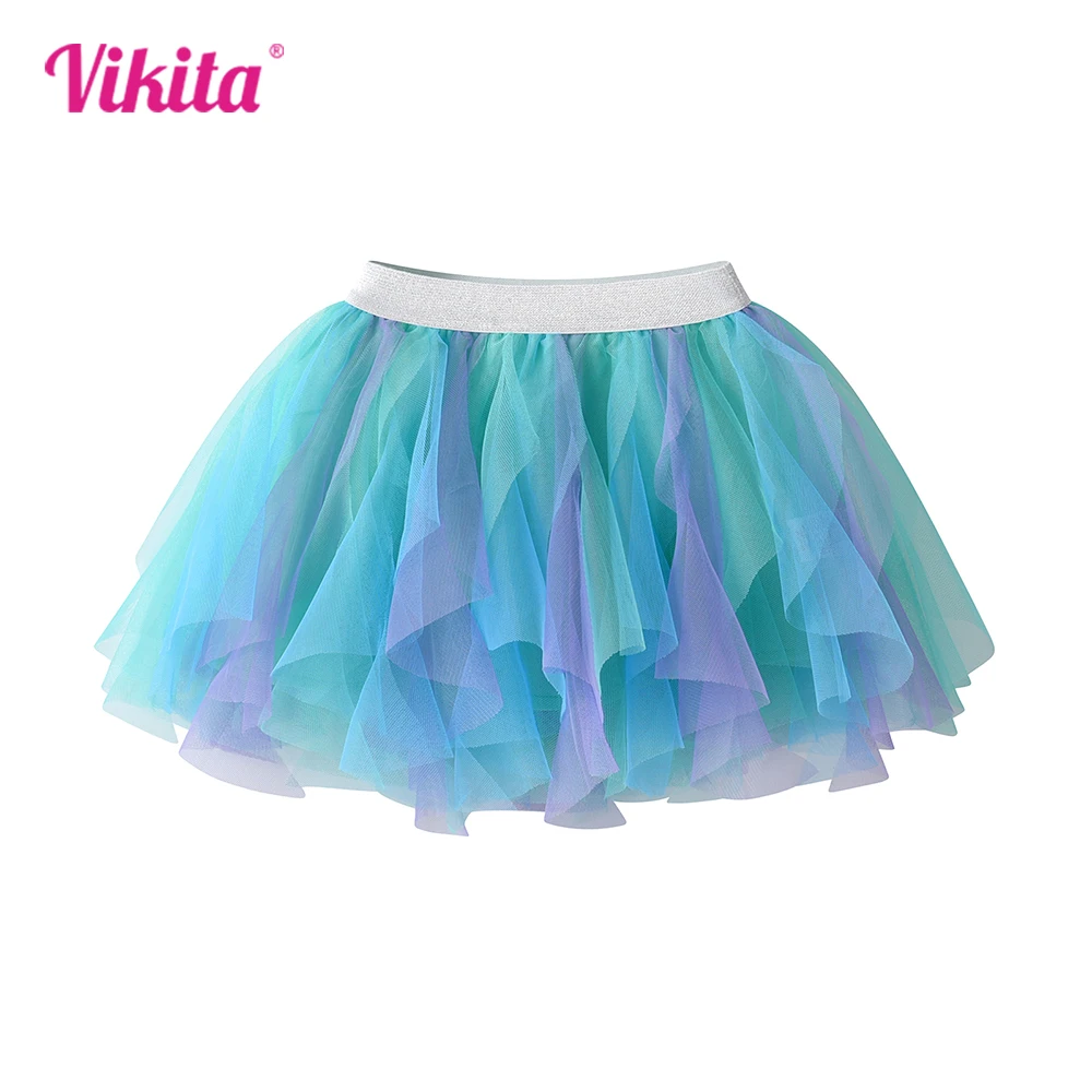 VIKITA Girls Fluffy Tutu Skirts Kids Princess Party Ballet Dancing Pettiskirts Children Gradient Ball Gown Kids Costume Clothes
