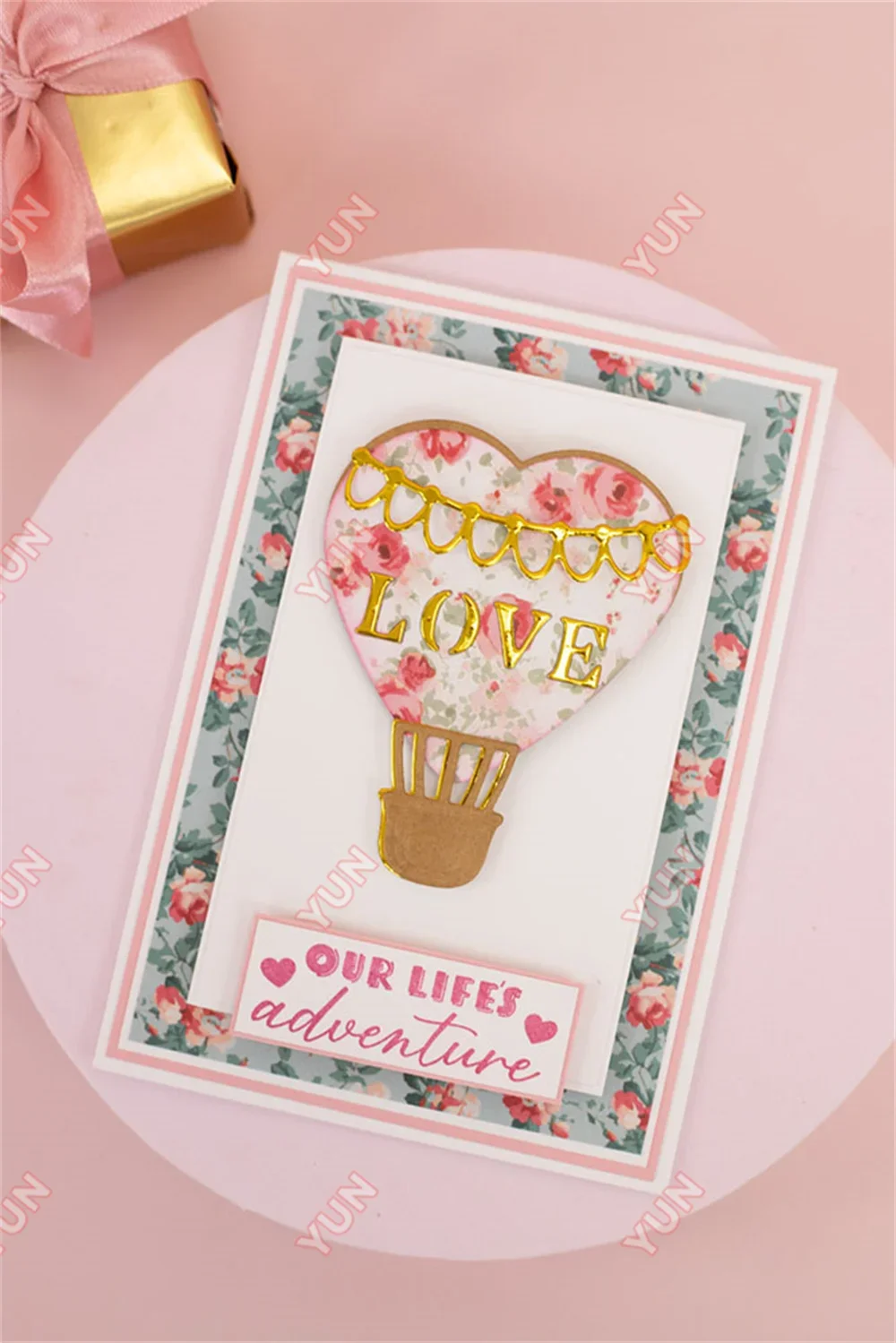 2024 جديد سعيد ومشرق عيد الحب carft المحبة زوجين كيوبيد يموت منطاد الهواء الساخن تخفيضات يموت DIY بها بنفسك سكرابوكينغ بطاقة صنع