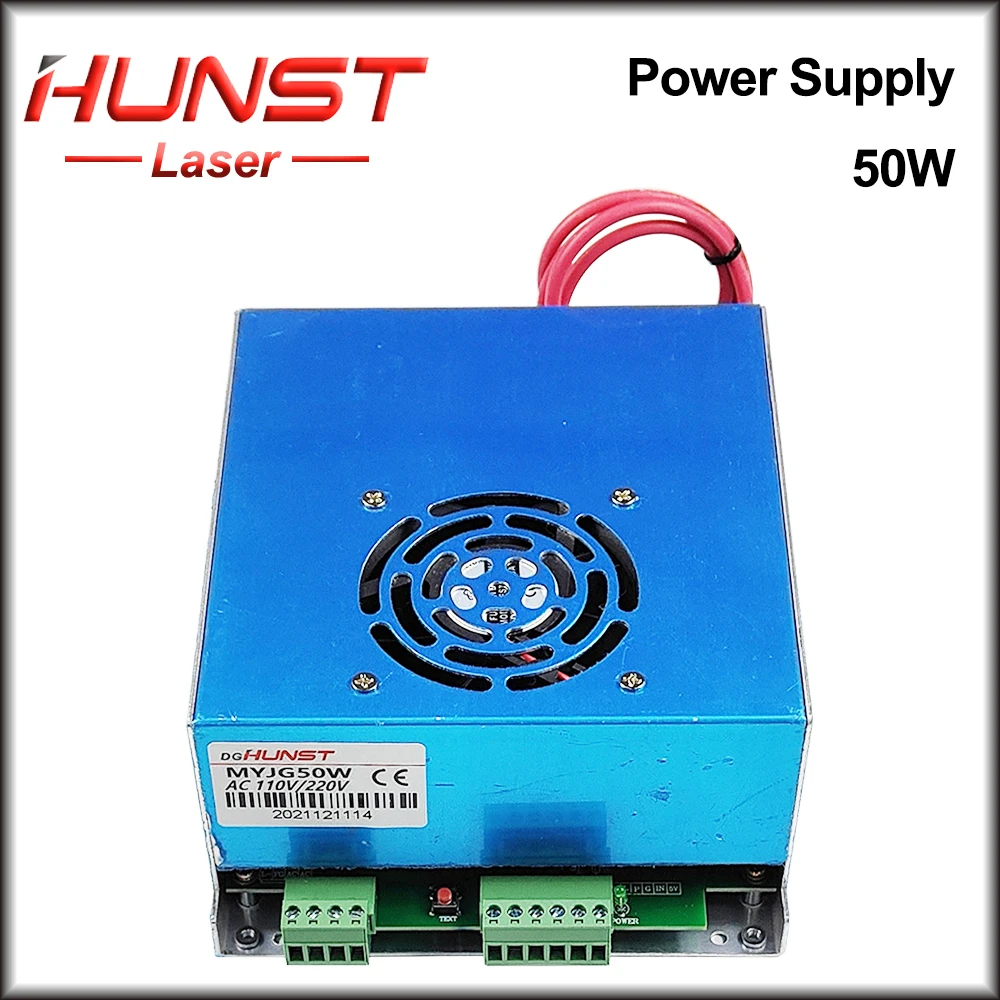 Imagem -03 - Hunst Myjg50 w 60w Co2 Laser Power Supply 110v 220v Gerador Laser para 4070w Gravura Máquina de Corte Tubo de Vidro