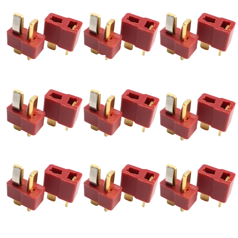 9Pairs T Plug Anti-slip Design T Male Female Deans Connectors Style Plugs for RC Lipo Battery Rc Drone Airplane Car Boat Expand