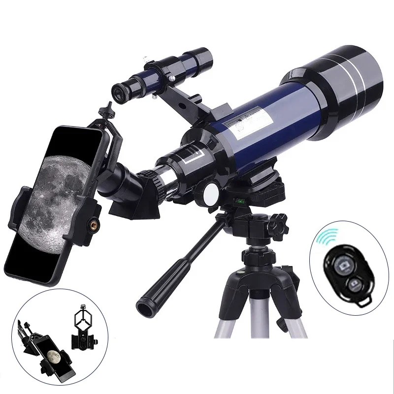 Professional Astronomical Refraction Telescope, Night Vision, FCM, BAK4 for Moon, Planet, Nebula, Deep Space for Kids, Beginner