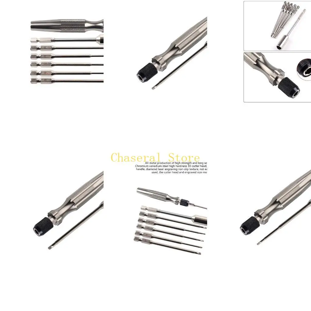 

E7CE Remote Control Car Screwdriver Set Nonslip Handle For Better Grip Screwdriver