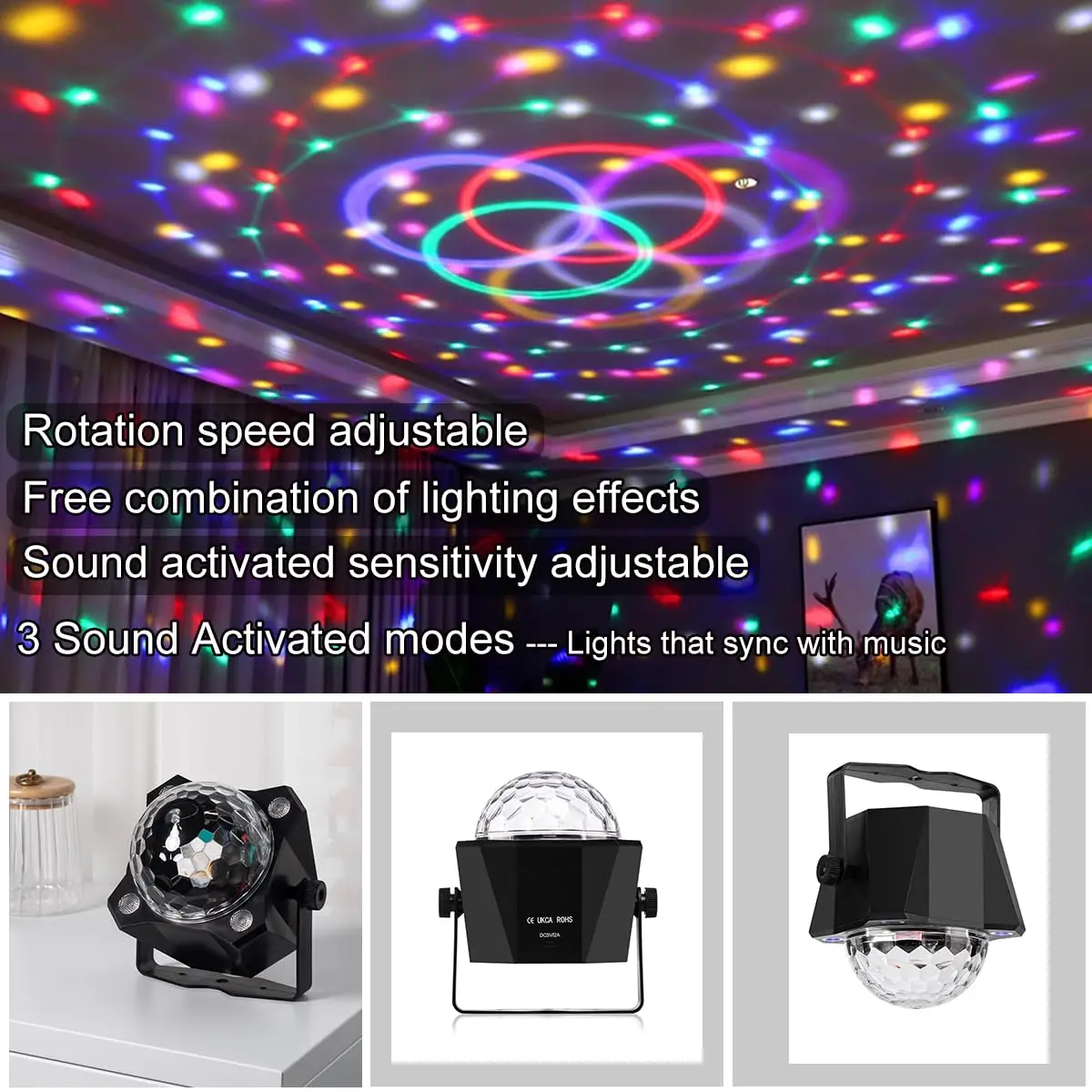 dance light Party Stage LED Party DJ Disco Remote Control Show Lamp Disco Party Effect Light