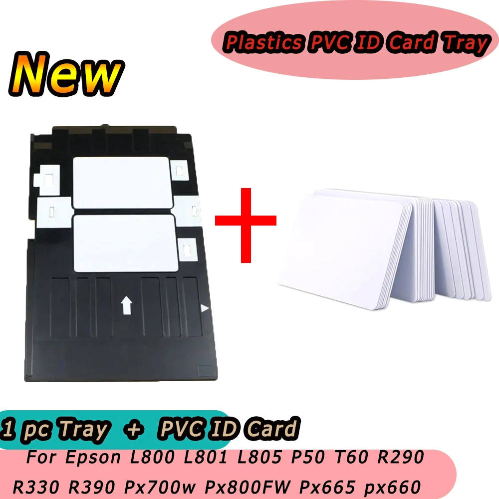 

PVC ID Card Tray for Epson L800 L801 L805 P50 T60 R290 R330 R390 Px700w Px800FW Px665 px660 Inkjet Printer PVC ID CardTray