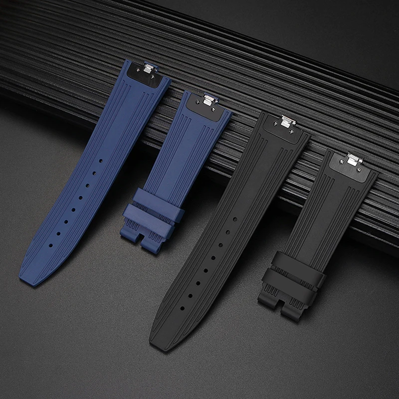 For VC FK strap Vacheron Constantin Overseas rubber strap 4500V 5500V 7900 quick release Viton watch strap blue orange watchband