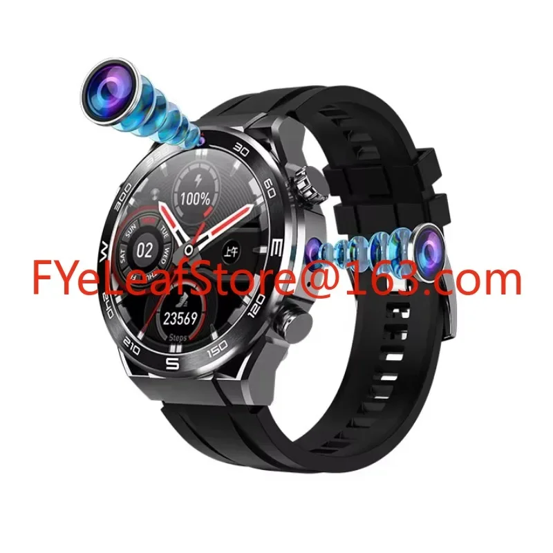 New Round 4G Smartwatch AMOLED Screen NFC Video Call Dual Camera Download Apps WIFI Sim Card Watches B8 Smart Watch With Android